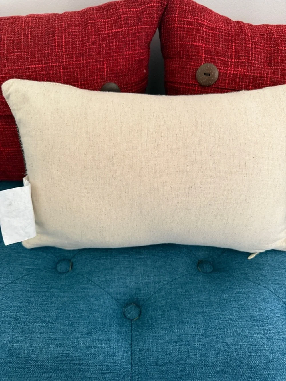 Reserved For The Dog-Black, Cream, Pink Floral Accent Pillow